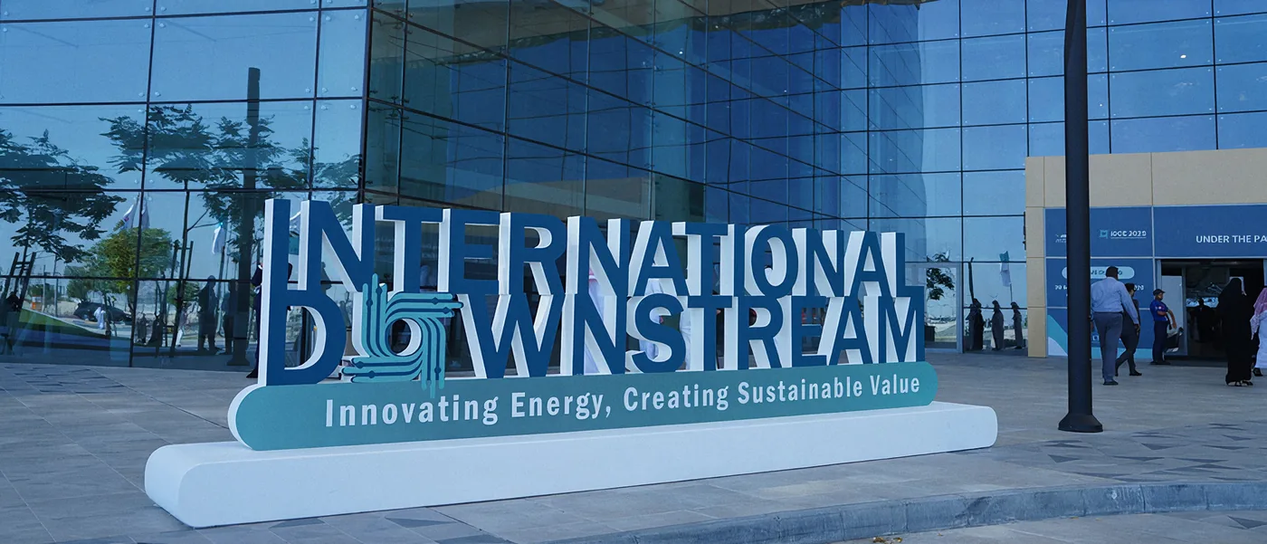 International Downstream sign at the venue